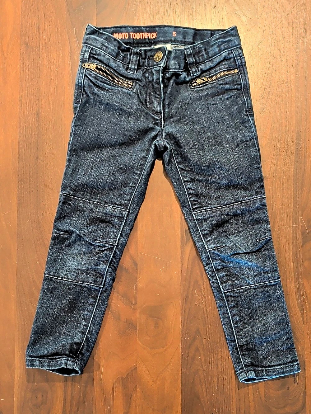 Moto Toothpick Girls Size 5 Black Jeans